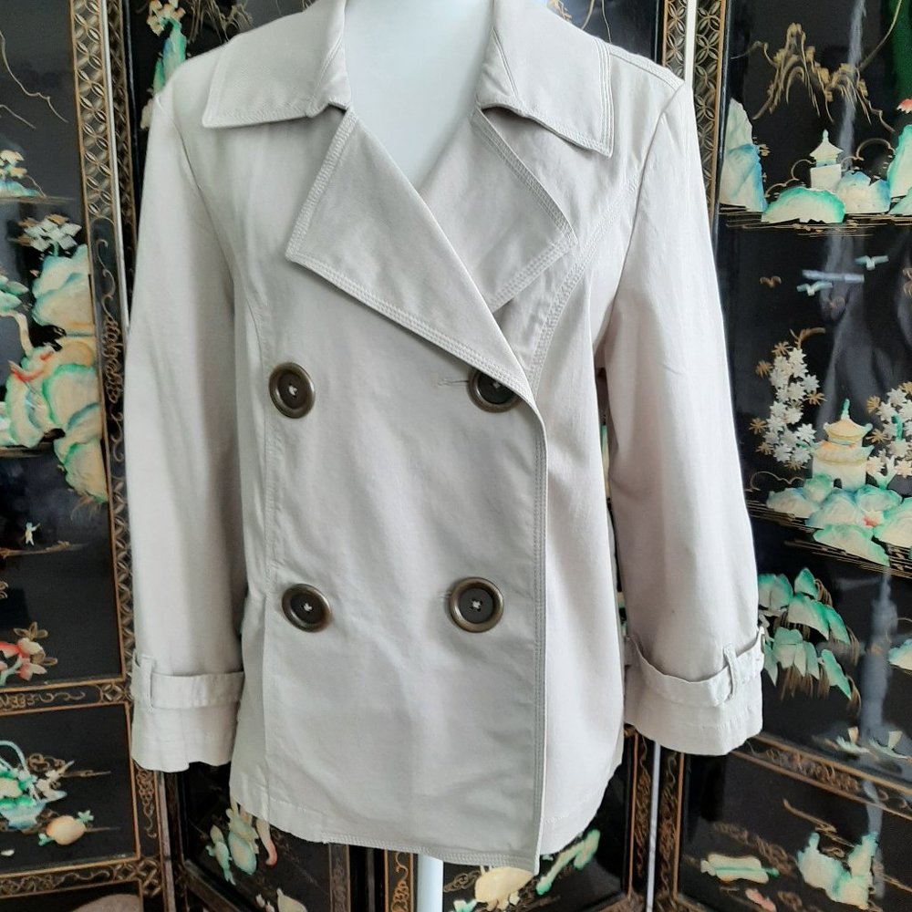 Lightweight Khaki Double-Breasted Jacket - image 5